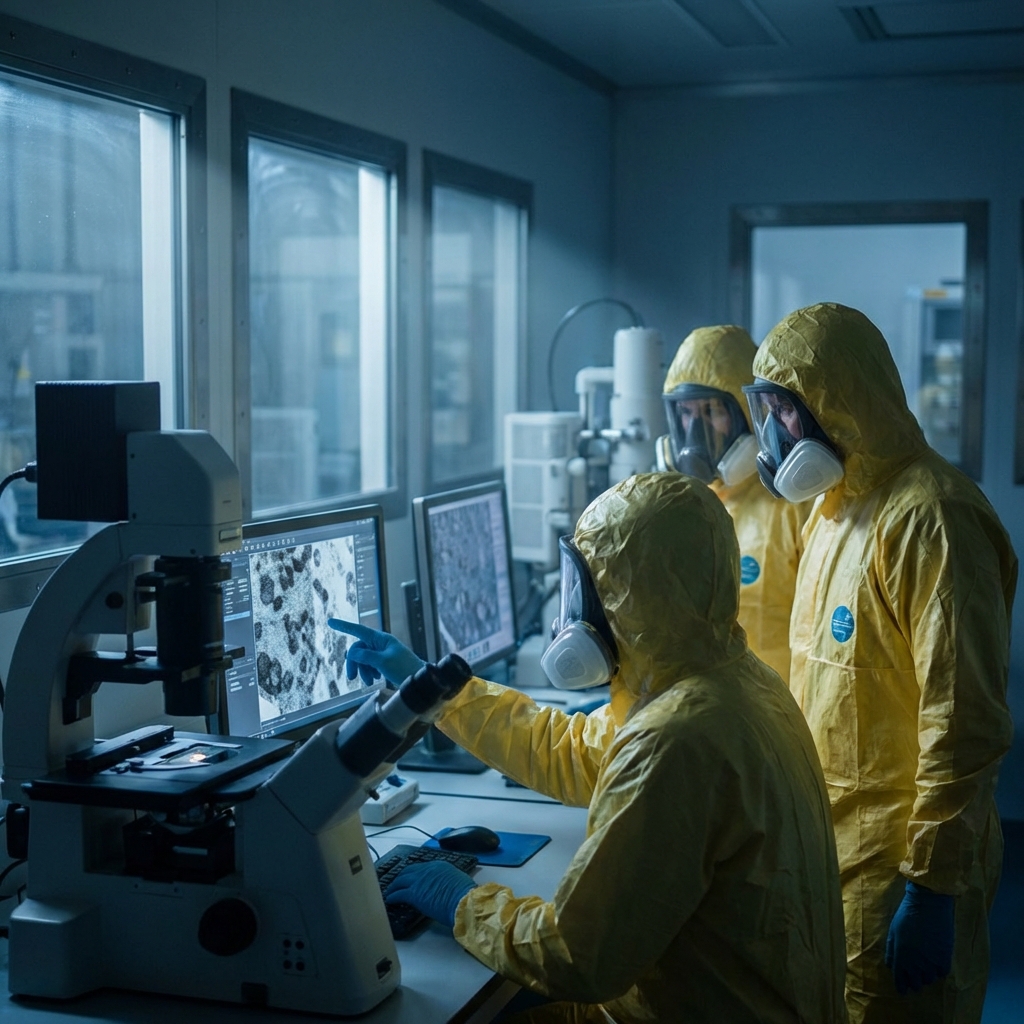Scientists studying Mpox virus in lab