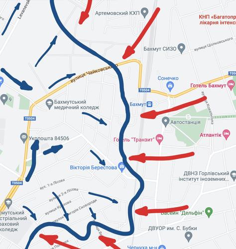 ЧВК «Вагнера» продвинулась на запад в Бахмуте/Артемовске 