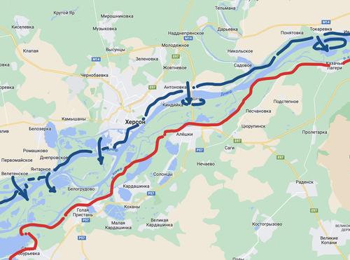 Похоже, начинается битва за левый берег Днепра в его нижнем течении 