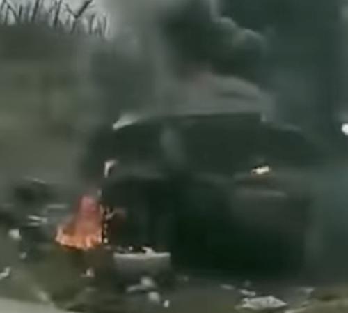 До бесконечности можно смотреть на то, как горит британский танк