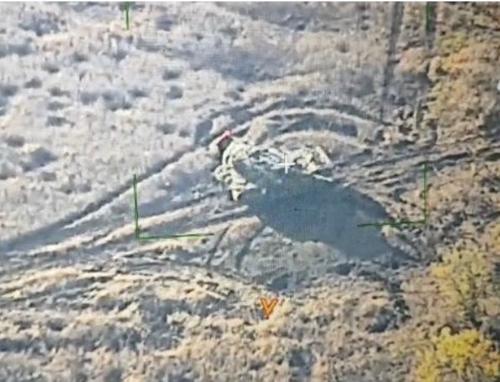 Под Ореховым горят ясным пламенем немецкие такни «Леопард»