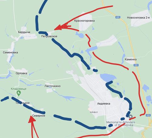 Клещи вокруг Авдеевки сжимаются Клещи вокруг Авдеевки сжимаются