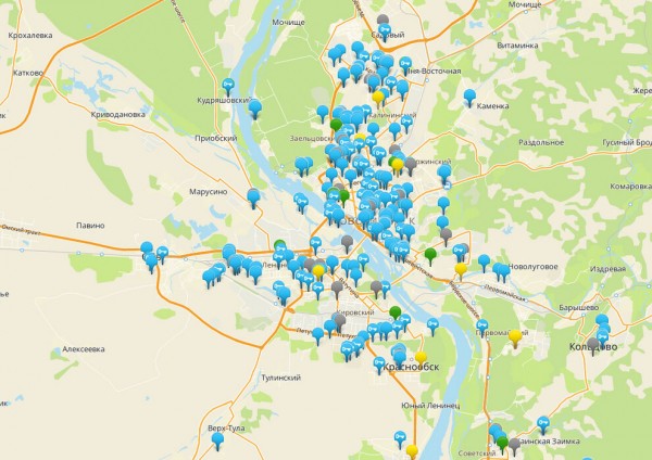 Для поиска новостроек на Сибдоме удобно использовать карту