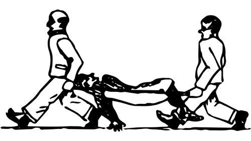 Осужденного носили на носилках туда-сюда по залу суда Осужденного носили на носилках туда-сюда по залу суда