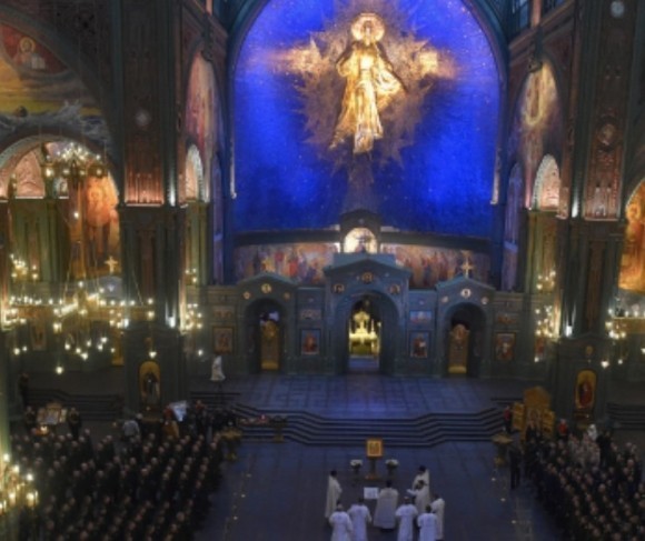 В Храме ВС РФ идёт служба в честь Крещения Господня 