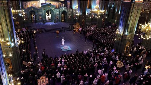 Рождественское богослужение прошло в Главном храме ВС РФ