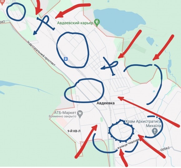 Украинские войска отступают в Авдеевке Украинские войска отступают в Авдеевке