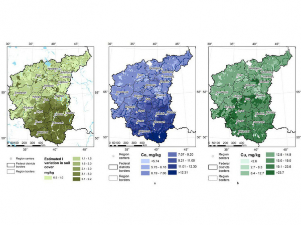 Определены восемь областей Центральной России с дефицитом йода в почве