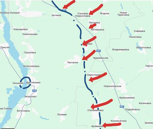 Войска ВС РФ на купянско-сватовском участке фронта прорываются к реке Оскол Войска ВС РФ на купянско-сватовском участке фронта прорываются к реке Оскол
